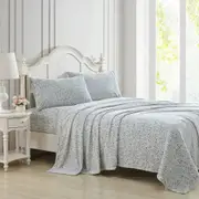 Ardor Elsie Mink Flannel Fleece Sheet/Pillowcase Bedding Set Heather