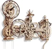 City Steampunk Wooden Clock Kit v2 - 3D Puzzle, DIY Clock Model Kit - Wooden Puzzles for Adults