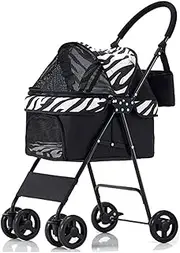 Pet Stroller Lightweight Foldable Pet Stroller Dog Walking Strollers Breathable Pet Trolley On Wheels for Medium Small Dogs Cats