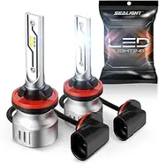SEALIGHT 881 LED Fog Light Bulbs or DRL, 10000LM 889 898 886 896 894 Fog Lights or Daytime Running Light 6500K White, 1:1 Size Plug ANG Play, Non-Polarity, Pack of 2