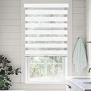 CHICOLOGY Zebra Blinds, Roller Window Shades, Blinds for Windows, Roller Shades for Windows, Window Shades for Home, Window Shades, Pull Down Shades for Windows, 30.5" W X 72" H, Basic Arctic