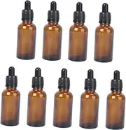 DECOMELODY Refillable Empty Essential Oil Bottle with Dropper Amber Containers for DIY Blends Perfume Aromatherapy and Liquid Storage and Easy to Clean