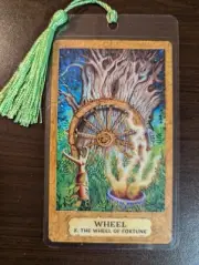 WHEEL OF FORTUNE Bookmark Taro Deck Chrysalis Art NEW Card Oracle Gift Butterfly