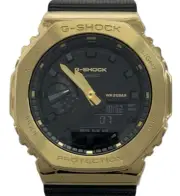 CASIO G-SHOCK GM-2100G-1A9JF Gold Black Men's Watch From JAPAN Preowned