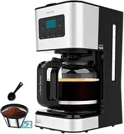 [Cecotec] Programmable drip coffee machine Coffee 66 Smart Plus. 980 W, capacity 12 cups, ExtemAroma technology, AutoClean function, stainless steel design, LCD screen, 1.5 L capacity