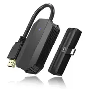 Wireless HDMl Transmitter Receiver 4K Decode 1080P Output,Extender 2.4G and 5G,Plug Play Support Type-C 3.1 USB-C Port Smartphone/Laptop with DP-Alt