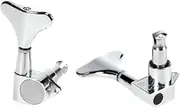 COSMEVIVI 4pcs 2l2r Bass Tuning Pegs Machine Heads Tuners Zinc Alloy Silver for Bass Guitar