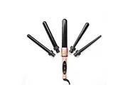 H2D X5 Professional Curling Wand Styling Set Curler w Mat Glove & Clips - Rose Gold