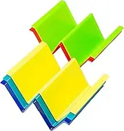 Youngever 5 Pack Taco Holder Stands, Plastic Taco Plate, Re-usable Large Regular Size, Taco Truck Tray Style, ABS Material, Very Hard and Sturdy, Dishwasher Top Rack Safe