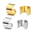 2 Pairs Stainless Steel Ear Cuffs Helix Cartilage Non-Piercing Hoop Ear Cuffs
