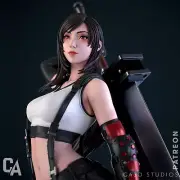 Tifa Lockhart Statue 3D Printed Kit Unpainted/Unassembled