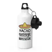 Nacho Average Masseur Sports Water Bottle Worlds Best Massage Funny Awesome