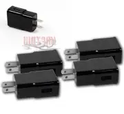 4X USB WALL ADAPTER POWER CHARGER 2A BLACK GALAXY TAB 7.0 8.9 NOTE 10.1 S4 NEXUS