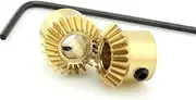 Gears Pinion Gear Set, Pinion Gear 2pcs 0.5M 20T Metal Umbrella Tooth Bevel Gear 0.5 Module 20T 20 Teeth Helical Spiral Motor Gear 3mm 4mm Inner Hole Brass Gear bore Shaft(4mm bore)