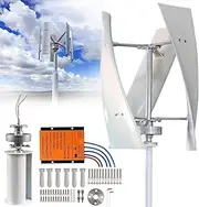 Wind Turbine 8000W,12V 24V 48V 220V Wind Generator with 3 Blades Winds Turbine Kit with MPPT Controller for Boats,Gazebos,Chalets,or Mobile Homes,48V