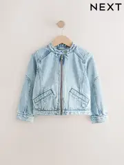 Blue Denim 100% Cotton Denim Motocross Biker Jacket (3-16yrs) (E33635) | $55 - $68