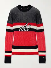 [Perfect Moment] Perfect Moment - Evie Intarsia Merino Wool Sweater - Red - x small x small Red