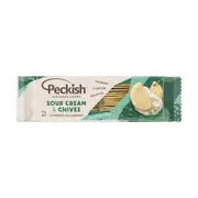Peckish Rice Cracker Thins Sour Cream & Chives 90g x 1