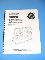 Singer Exclusive Model 384.18024000 Sewing Machine Instruction Manual - Printed
