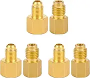 Easy Operation AC Refrigerant Quick Coupler Auto Air-Conditioning Hose Adapter Fitting Connector Tool, R134A to R12, 1/2" Female to 1/4" Male