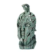 Edge Sculpture - Miniature Spartan Bust - Stone Resin - Garden & Home D?cor