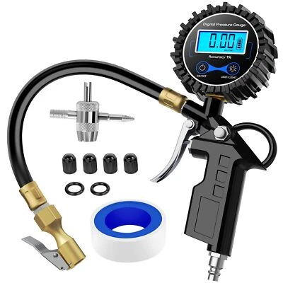 Nilight Digital Tire Inflator Pressure Gauge 250 PSI Air Chuck and other type