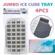 4x Ice Cube Tray With Tray Jumbo 32 Cubes Flexible Easy Release Home Master® AU