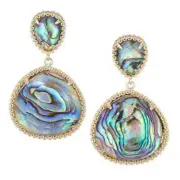 Drops Bohemian style Abalone shell Lucky Earrings Holiday gifts Thanksgiving