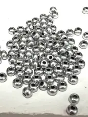 200 SHINY SILVER PRECIOSA CZECH GLASS SEED BEADS 6/0 AMAZING QUALITY