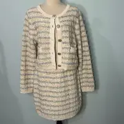 Happily Grey 2 pc NWT tweed knit sweater cardigan and skirt set Size XL Juniors