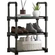 3-Tier Metal Shoe Rack Shelf Stackable Storage Organizer Adjustable Entryway ﻿US