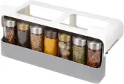 Under-Shelf Spice Rack - Minimalist & Durable - Holds 7 Jars - Easy Installation