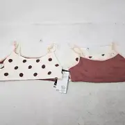 Girl's Old Navy 4-Pack Cami Bras / Pink Dots Beige / Size L (10-12)