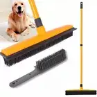 Pet Hair Remover Carpet Rake Lint Scraper with Adjustable Long Handle for Couch