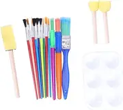 16pcs Painting Sponge Brush Set for Early DIY Learning Mini Flower Art Tools with Rollers Random Color Safe and Easy to Use for Creative Random Color