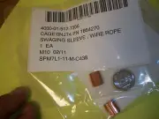 Copper swaging sleeve 2-pack. .43" long .37" wide. hole size .12"
