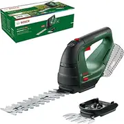 Bosch Home & Garden 18V Cordless Shrub & Grass Shear Kit Without Battery, 1 x Grass Blade, 1 x Shrub Blade, Cuts up to 85 m² per Battery Charge (AdvancedShear 18v-10). Made in Europe