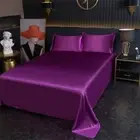 2025 New Luxury Flat Sheet SolidColor Satin Bed Sheet Soft Comfortable Bedsheet