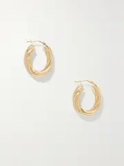 [STONE AND STRAND] STONE AND STRAND - Bold Gold Hoop Earrings - One size One size Gold