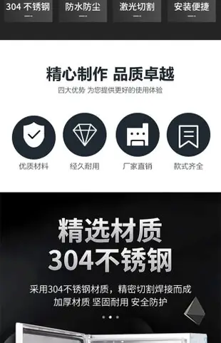 304不銹鋼配電箱室內明裝基業箱201不銹鋼開關布線柜監控充電箱