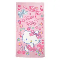 在飛比找PChome24h購物優惠-Hello Kitty 棉質浴巾 70x140cm (粉眨眼