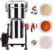 3000G Electric Grain Grinder Mill High Speed Spice Herb Grinder Swing Type Cereals Crusher Stainless Steel Cereal Pulverizer for Cereals Pepper Coffee Pearl Dried Food Mill Powder