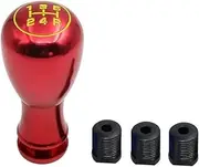 5 Speed Manual Transmission Lever Handle Head Gear Shift Knob Compatible with Most Cars(Red)