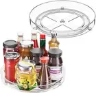 2 Pack Lazy Susan Organizer, 9.5 Inch Lazy Susan Turntable for Cabinet, Pantry