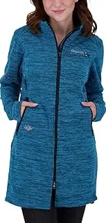 [DEPROC A.C.T.I.V.E] Elmsdale Women's Lightweight Softshell Coat Short Coat Windstopper Softshell Jacket Transition Jacket Long II Knitted Fleece Coat