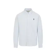 [Ami] Ami-Light Blue Classic Fit Cotton Shirt-Uomo 40 COLLAR