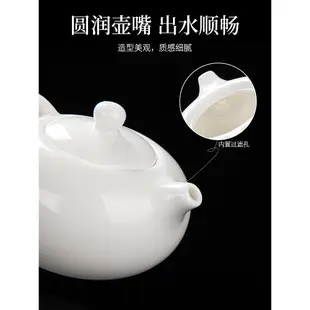 羊脂玉瓷茶具茶盤套裝家用辦公室會客陶瓷輕奢高檔泡茶壺茶杯蓋碗