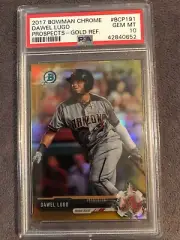 2017 Bowman Chrome Dawel Lugo Arzona D-Backs Gold Refractor PSA 10#28/50 POP 1