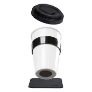 Porcelain To-Go Cup with Black Pad By Silwy