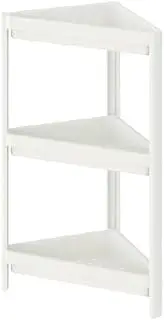 IKEA Vesken Corner Shelf Unit White 13x13x28 704.710.92